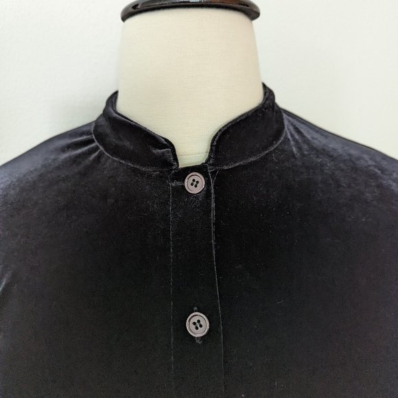 Super Goth! Vintage Stretch Velvet Jacket - Picture 2 of 6